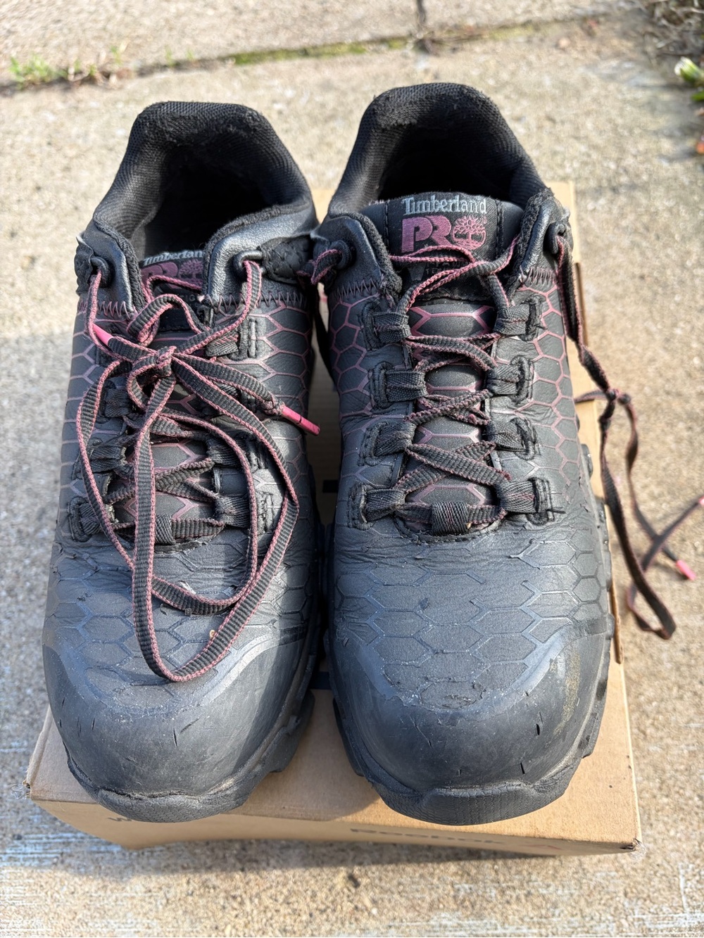 Timberland PRO Women's Black Work Sneakers with Pink Accents